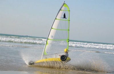 Sand yachting at Plestin nautical center