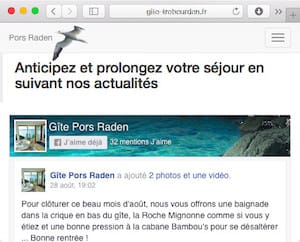 News of cottage Pors Raden at Trebeurden in Brittany