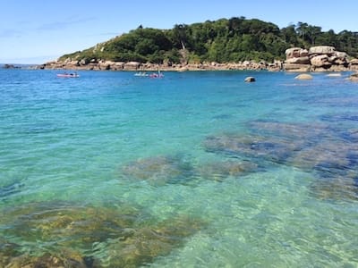 Kayak at island Milliau