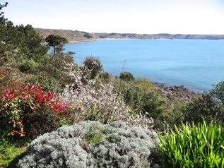 Vue sur les falaises de Pors Mabo