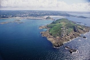 L'île Milliau vue d'avion