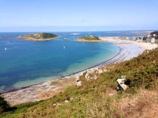 Beach Tresmeur viewed from the tip of Bihit